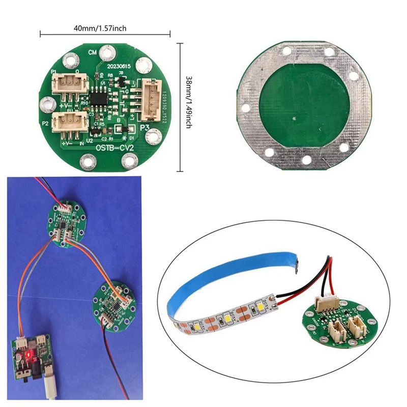 ABRU-Touch Sensor Module Circuit Board DIY PCB Sensing Circuit Chip With LED Strip And Cables 20Pcs (RGB)