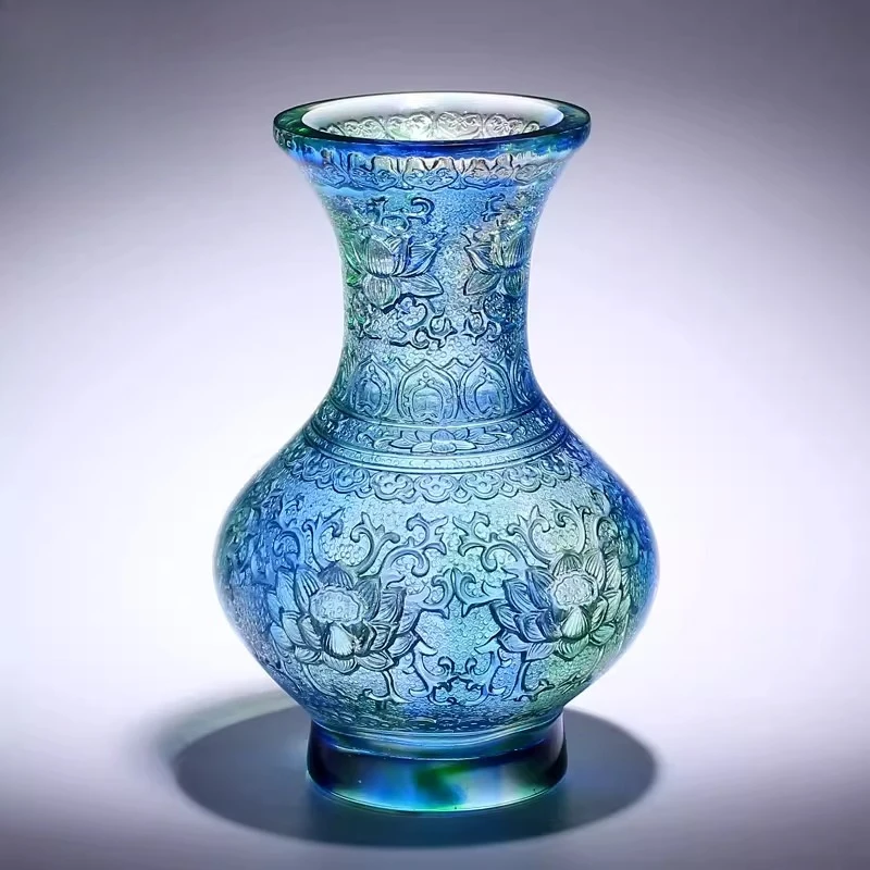 Glazed vase ornament living room simple modern light flower arrangement luxury living room TV cabinet