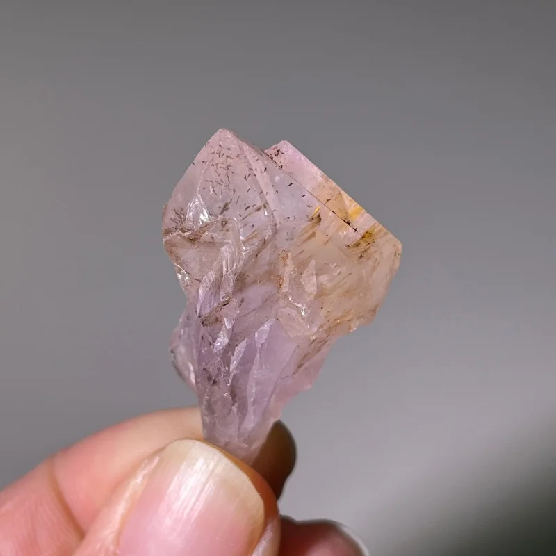 Natural Super Seven Crystal Point Rutilated Quartz Cluster Amethyst Cacoxenite Mineral Specimen Rare Healing Stone