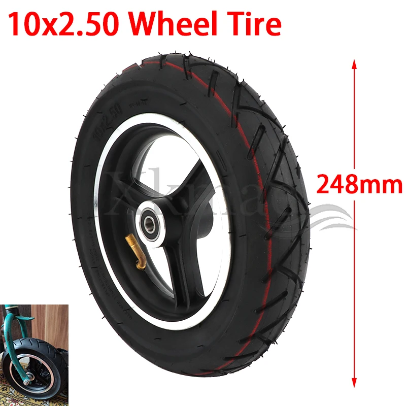 

10 Inch 10x2.50 Wheel Tire 10*2.50 Inner Outer Tyre with Alloy Rim for SPEEDWAY Electric Scooter Accessories