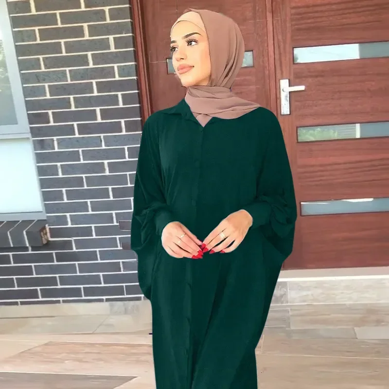 Women Batwing Sleeve Dress Muslim Abaya Ramadan Eid Prayer Garment Islam Clothing Kaftan Arab Robe Gown Caftan Kebaya Jalabiya
