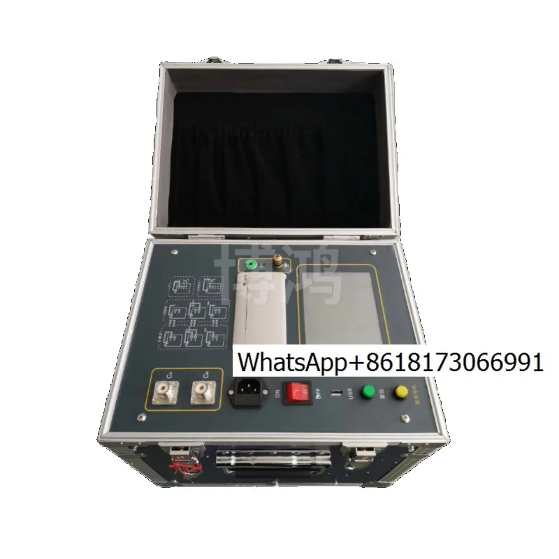 High voltage dielectric loss testing device with automatic frequency conversion anti-interference dielectric loss measurement