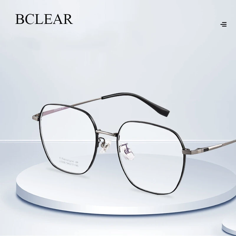 

BCLEAR Pure Titanium Light Weight Retro Glasses Frame Full Frame Myopia Glasses Men Women Fashion Prescription Spectacles Frame