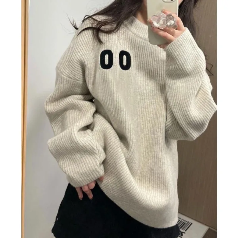 

Woman 2023 Autumn and Winter Ladies New Sweater Large Loose Slim Pullover Knit Top Soft and Comfortable Fashion Coat