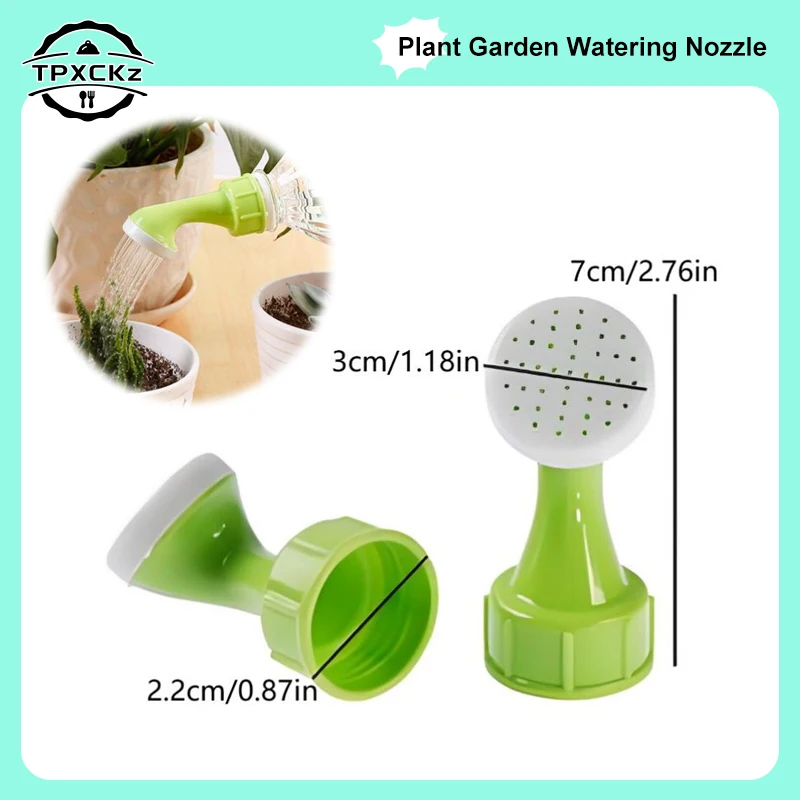 2 Pcs Garden Spray Waterer Sprinkler Portable Plant Garden Watering Nozzle Tool Glass&Bottle Watering Nozzle