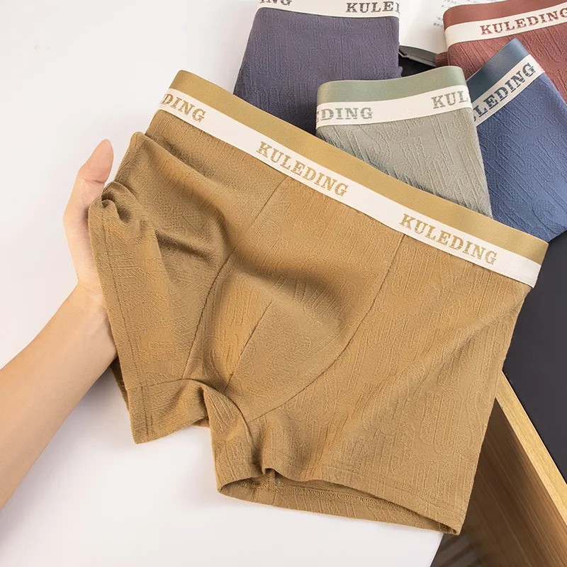 Men Cotton Soft Underwear Mid-rise Breathable Panties Male Sexy U Bulge Pouch Boxer Shorts Ropa Interior Hombre Calzoncillos
