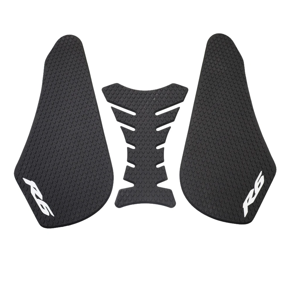 جديد R6 ل YZFR6 YZF R6 YZF-R6 2003 2004 2005 دراجة نارية عدم الانزلاق الجانب خزان الوقود ملصقات وسادة مقاومة للماء المطاط ملصق #6