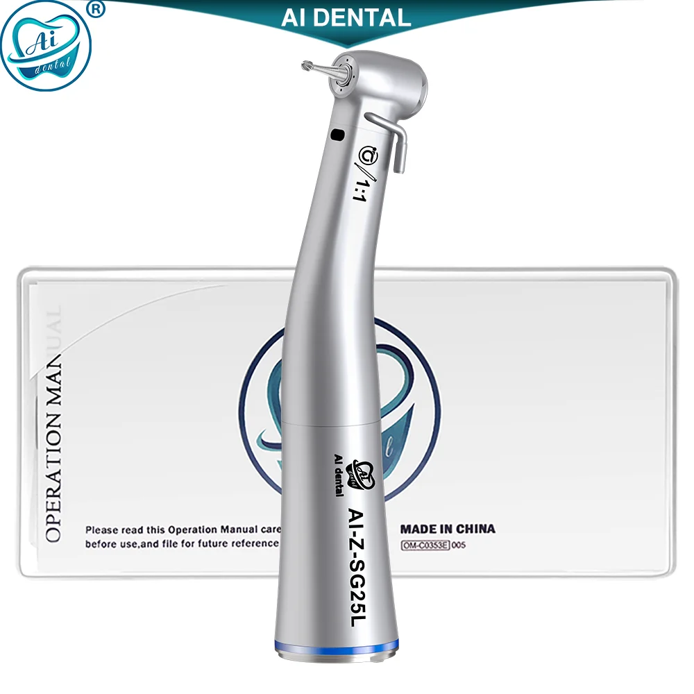 

AI-Z-SG25L 1:1 Direct Drive Dental Surgical Implant Handpieces Clean Head System For CA Burs (ø2.35) External Cooling Nozzle