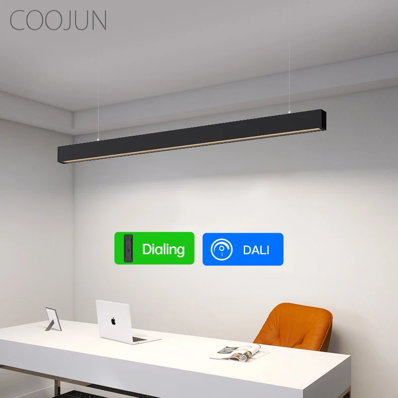 coojun led luz pingente lustre regulavel lampada pendurada para escritorio estudo sala de jantar luzes lineares simples ac 110v240v 01