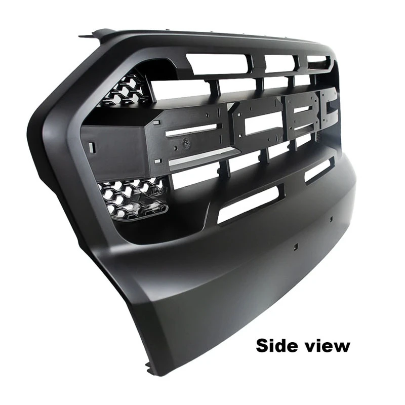 High Quality Letter Marked Black ABS Racing Front Grille Shock Resistant Easy Installation Auto Modify Fitting