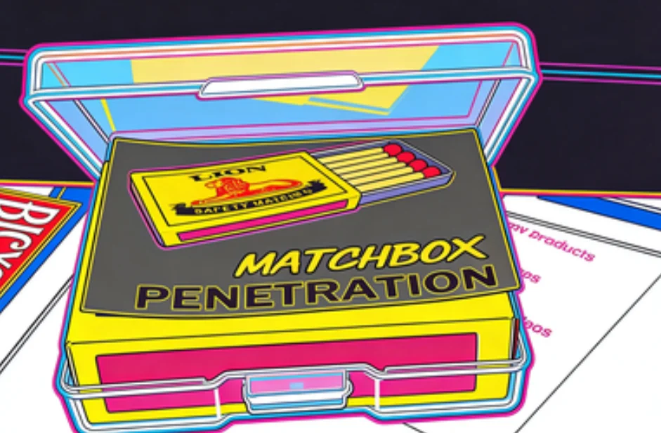 

Трюк для проникновения спичечной коробки от J.C Magic Needle через тверду коробку Визуальный магический реквизит крупным планом Илюзии трюка