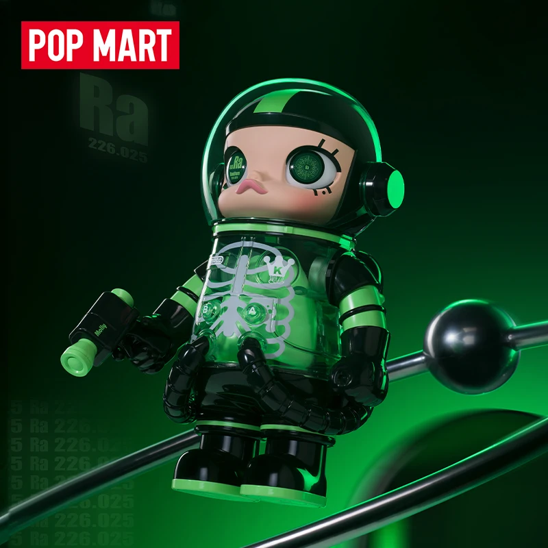 Autêntico elemento POPMART Mega Space Molly 400% no 88 Radium Ornament Action Figure Coleção de batimentos cardíacos Coleção de presentes de Natal