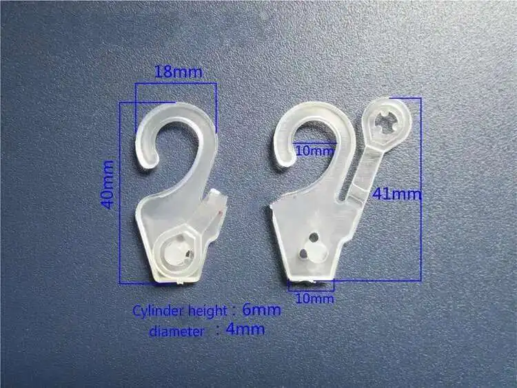 100 Stück Kunststoff-Schnappclip-Haken, Kleiderbügel für Hemden, Unterwäsche, Socken, Taschenpaket, Stoffkopf, J-Haken, Kleidungsschlaufen-Schloss, Display-Aufhänger – Detail 2