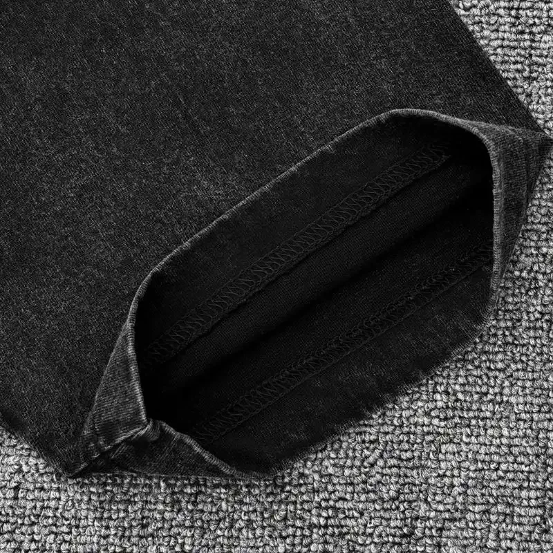 Anime Mob Psycho 100 Washed TShirt Men Streetwear Harajuku Graphic Vintage T-Shirt Cotton Casual T Shirt Summer Short Sleeve Tee