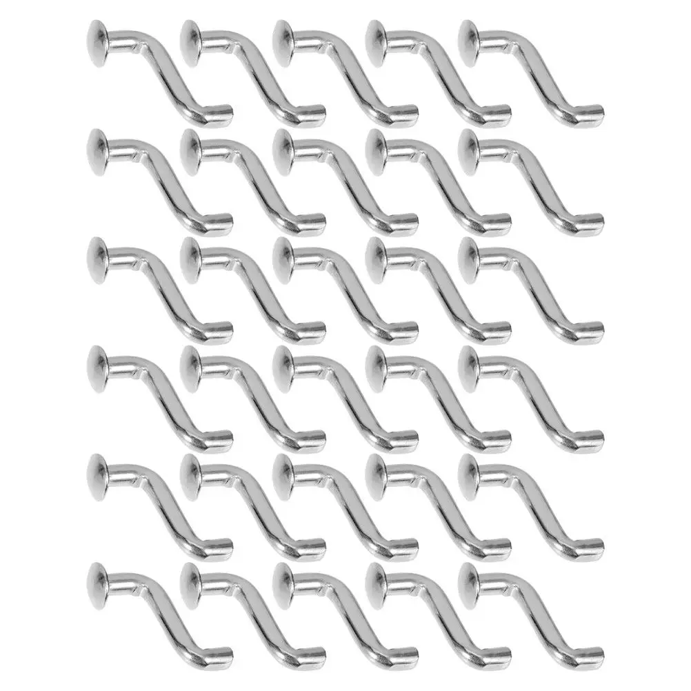 30Pcs Warehouse Rack Safety Accessories S-Shaped Pin Flat Head Rivet Bent Clip Heavy Duty Metal Shelf Locking Pins for Pallet