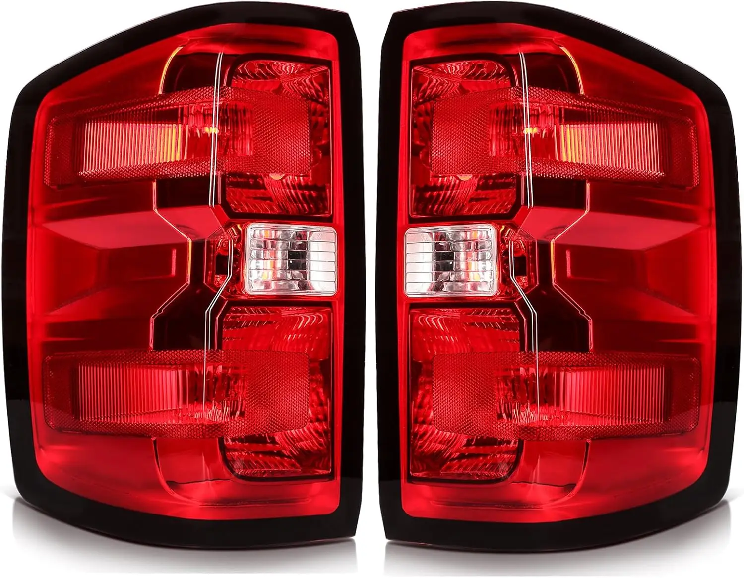 

Tail Lights Assembly Compatible with 2014 2015 Chevy Silverado 1500 Taillights Rear Brake Lamps with Bulb and Harness