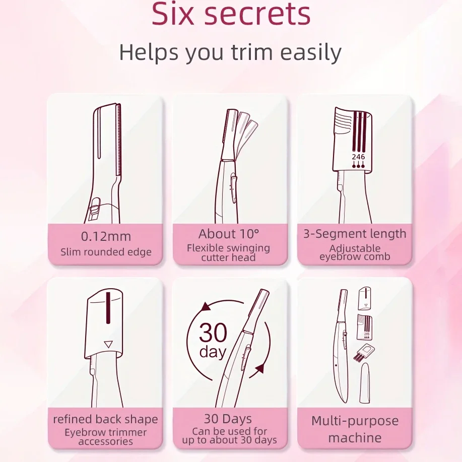 Smart Electric Eyebrow Trimmer Pen Implement Man Woman Clean Ladies' Shaver Automatic Razor Epilator Beauty Hair Removal Trimmer