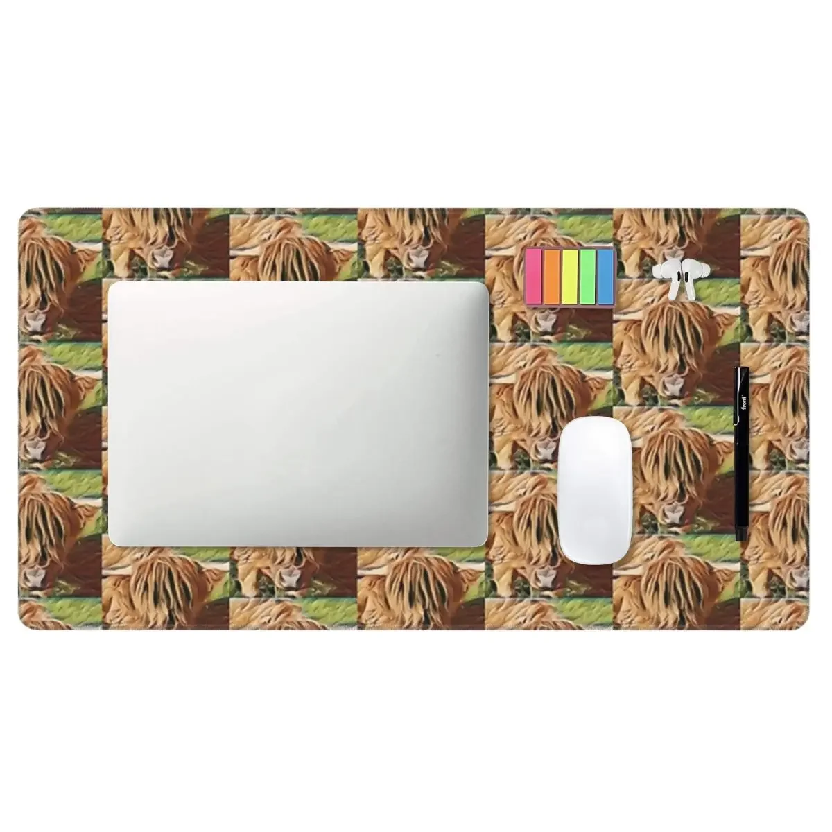 Large Mouse Pad Highland Cow Animal Gamer PC Laptop Mats Keyboard Carpet Computer Gaming Office Accessories Desk Mat