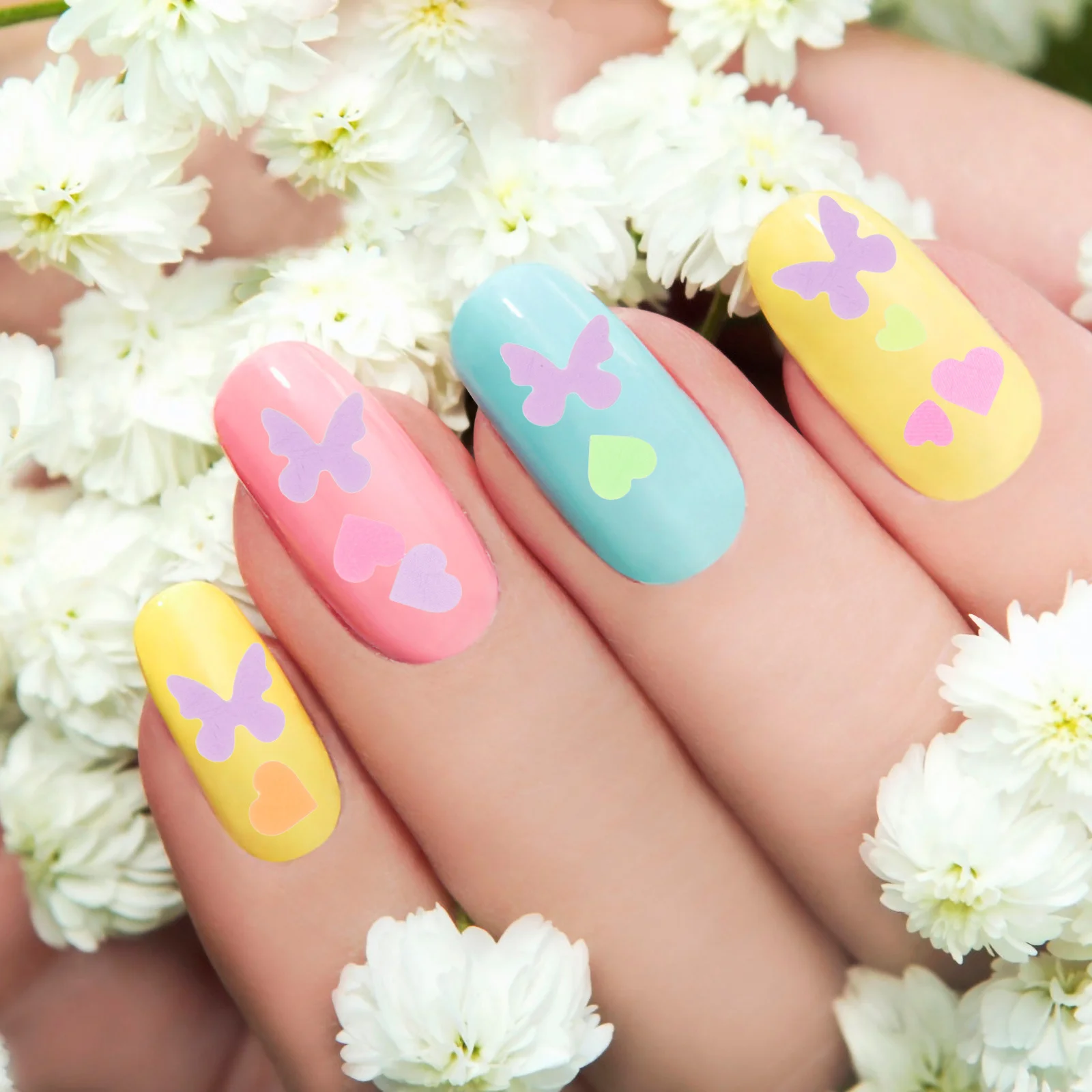 

4 Boxes Fluorescent Glitter Nail Art Decor Shimmer Sequins for DIY Manicure Paillette Fingernail Decoration Kawaii Charms