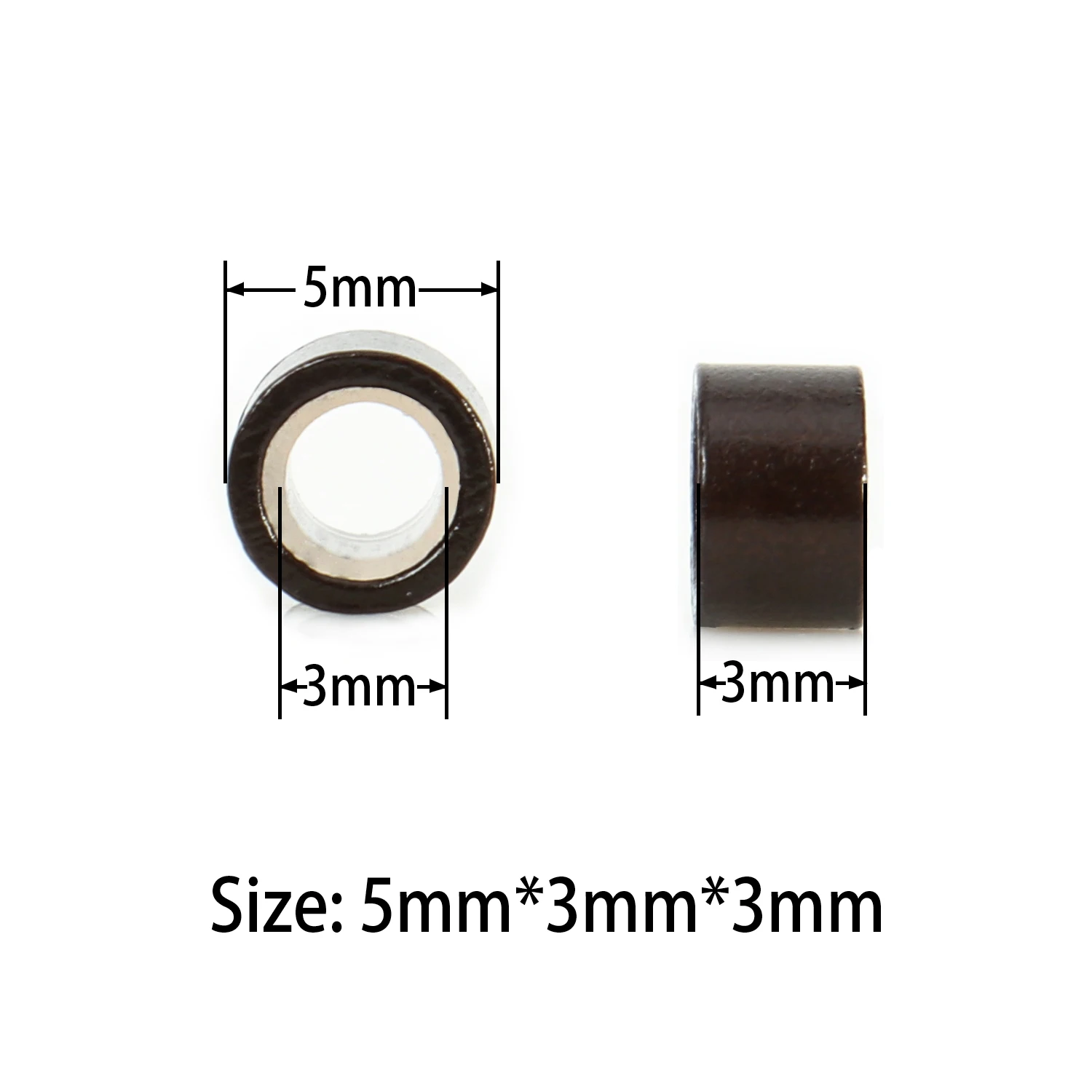 1000 Stück 5mm Mikro ring Perlen Silikon Perlen Link Mikro ring für Feder Haar verlängerung Werkzeuge 5 Farben optional Silikon & Aluminium