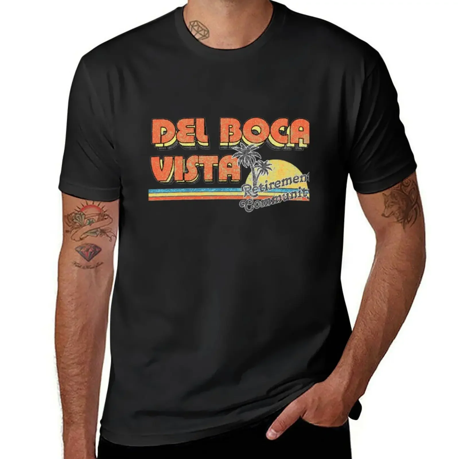 Del Boca Vista Faded T-Shirt quick-drying oversizeds customs design your own compression shirt men