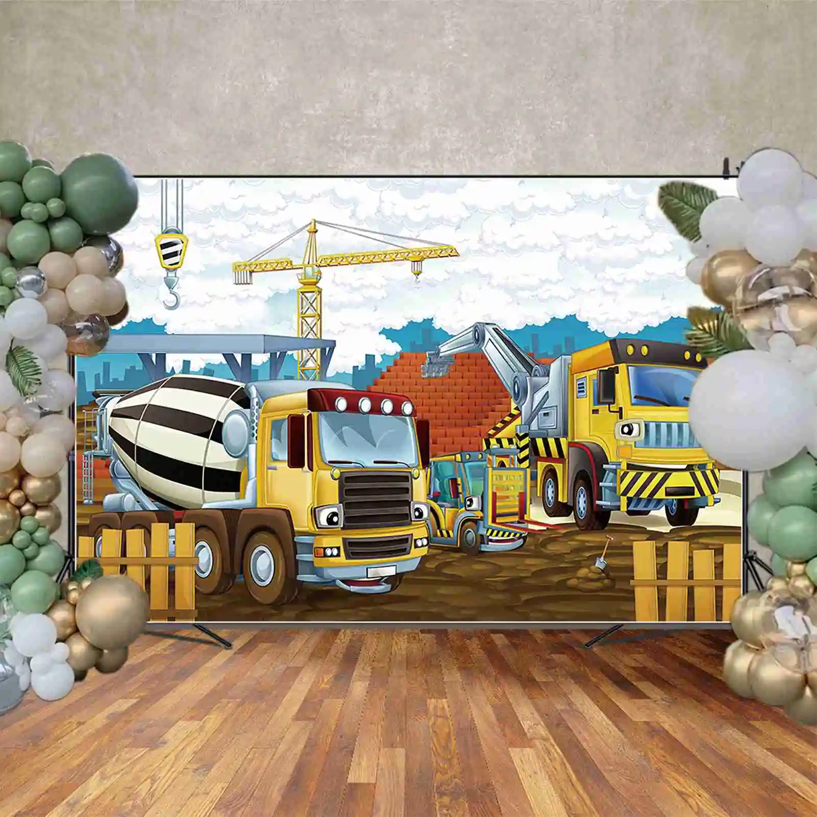 MOON.QG-Desenhos Animados Fotografia Fundos, Fotografia Backdrops, Birthday Party Decor, Photozone, Estúdio Photobooth Props, Local de construção, Criança