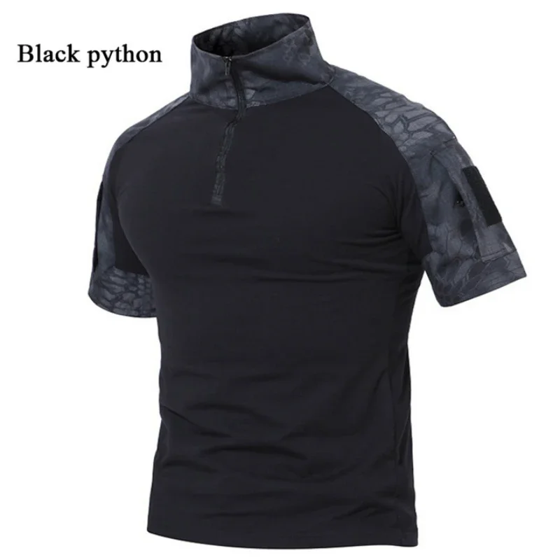 Tactical T-Shirts Men Sport Outdoor Military Tee Quick Dry Short Sleeve Shirt Hiking Hunting Army Combat Men Clothing Breathable