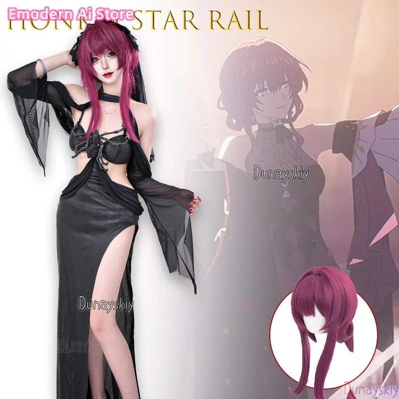 

Honkai Star Rail Kafka Dark Gothic Spider Bride Хэллоуин Косплей Платье Черный Ктулху Аниме Персонаж 코스 hadiah Party Halloween
