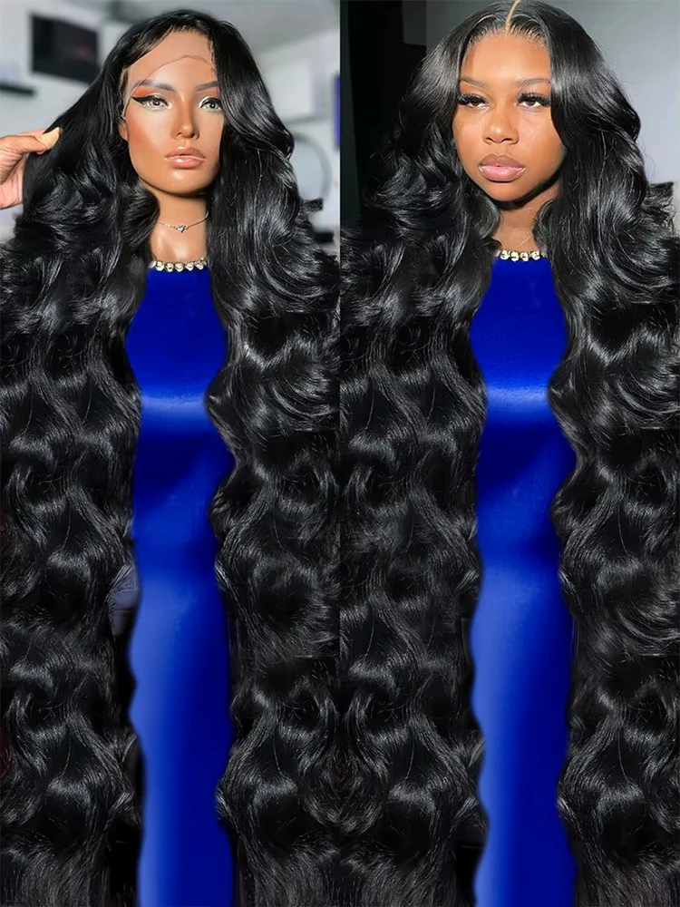 

Накладные парики из 100% натуральных волос с эффектом свободной волны, 40-46 дюймов, HD, волнистые, 13x4, 13x6, 360, для женщин, плотность 300%