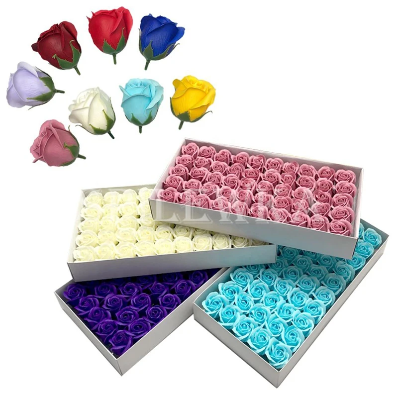 12 Piezas de Cabezas de Flores de Jabón Artificiales de 4.5X6cm, Rosas para Decoración de Bodas, San Valentín, Regalos, Ramos, Decoración del Hogar y Fiestas, Arte Floral