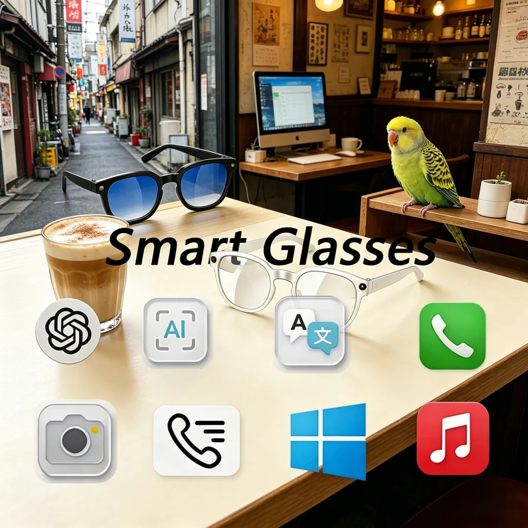 

Aristocratic Exoteric AI Smart Glasses AI Translation 8MP HD Camera 4K Shooting Image Bluetooth Call Recording Music Smart