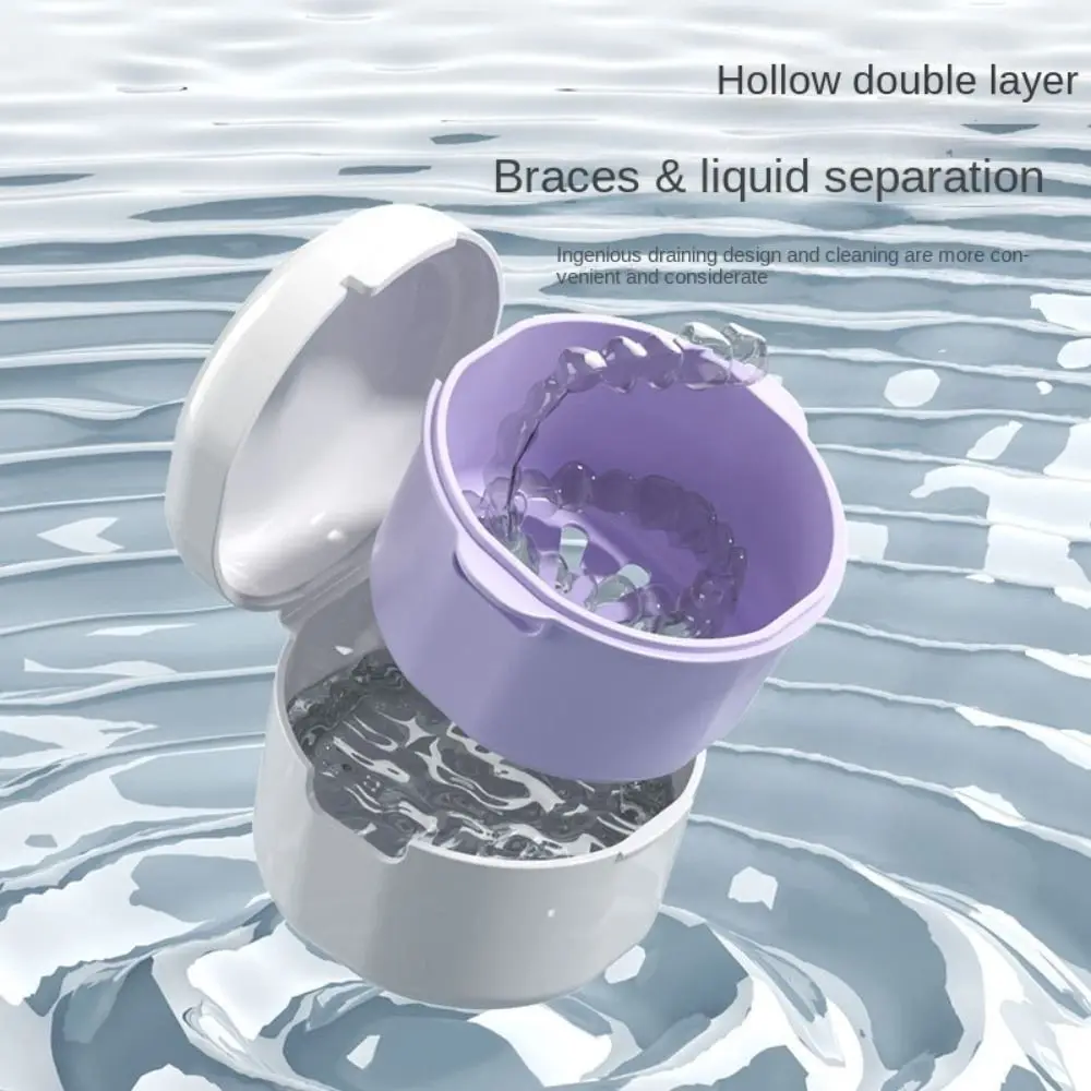 

Контейнер для зубных протезов и ортодонтических аппаратов, футляр для хранения и чистки зубных протезов, коробка для стоматологических принадлежностей