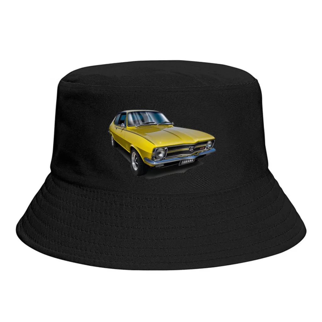 Illustrated Holden LC GTR Torana - Yellow Unisex Bucket Hat Embroidery Women Double-Sided  Hip Hop Hat Four Season Panama