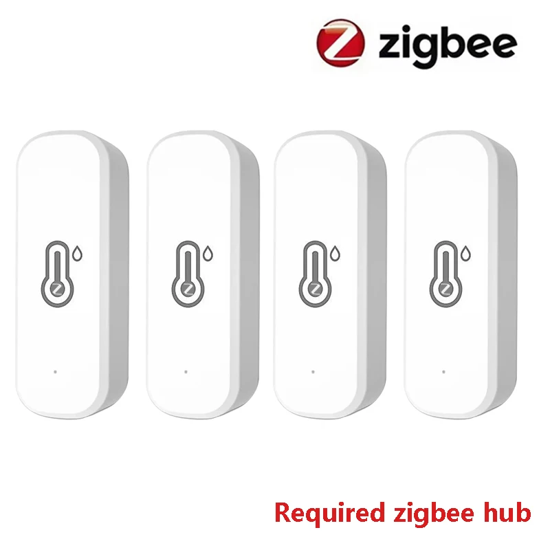 Tuya Zigbee3.0 Temperatur- und Feuchtigkeitssensor, Thermometer, Hygrometer, APP-Fernalarm, funktioniert mit Smart Life Alexa Google Alice