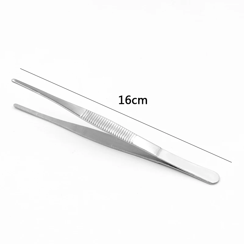 Stainless steel cosmetic plastic dressing tweezers Clamp dressing cotton ball tool assisted tweezers instrument