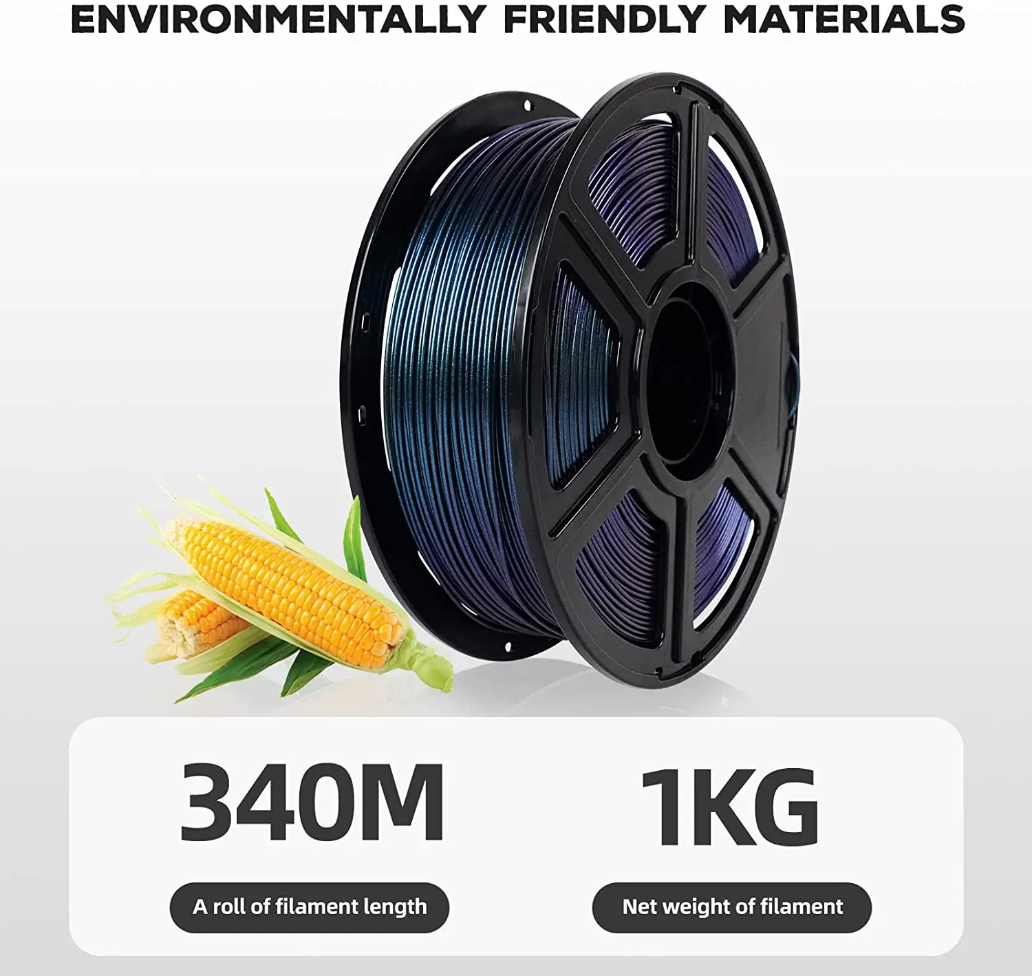 Flashforge PLA Pro Color Changing Filament 1.75mm 1KG Multicolor PLA For 3D Printing Printer Pen Burnt Titanium / Nebula Purple