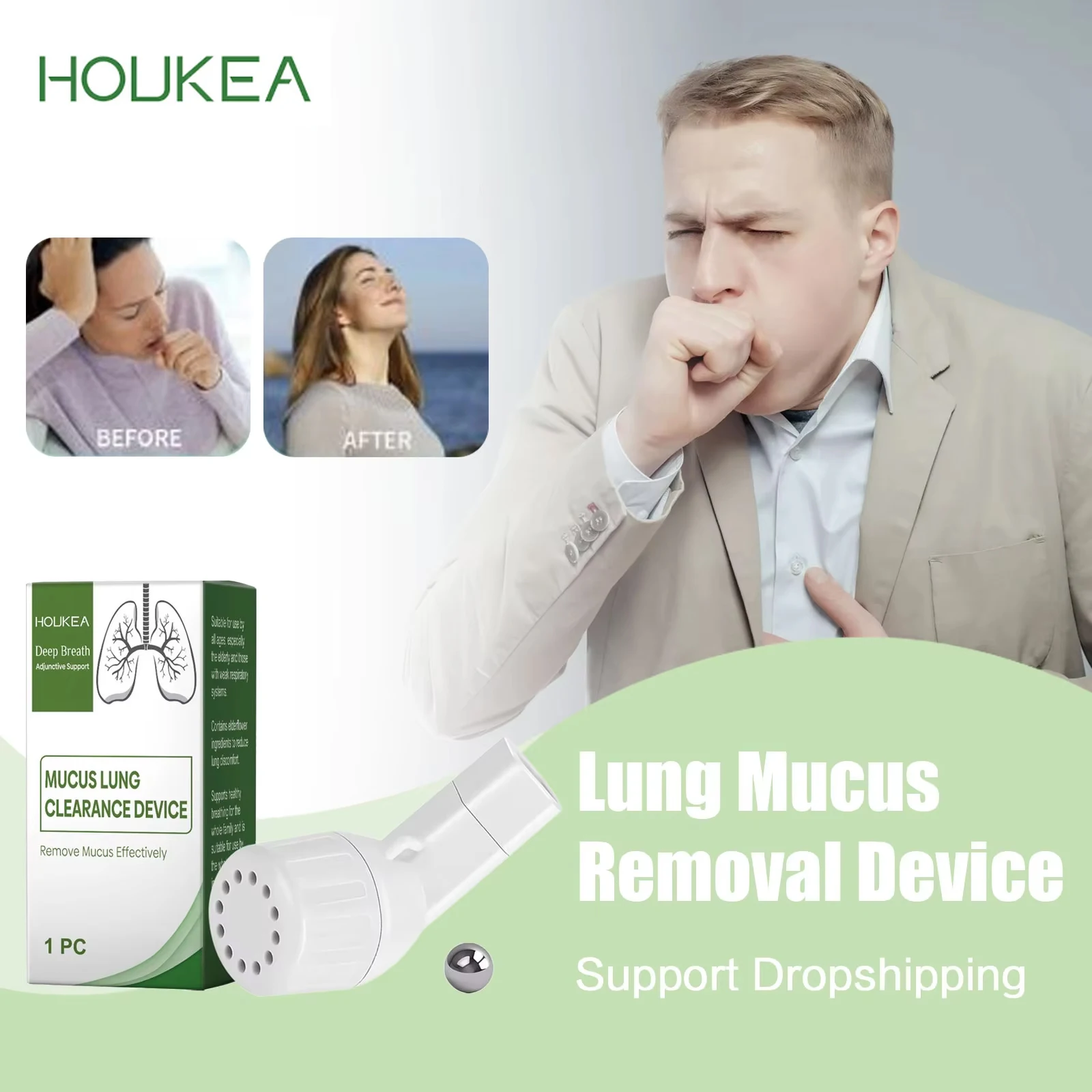 Mucus Clearance Lung Expansion Device Remove Respiratory Tract Waste Relieve Cough Enhance Lung Capacity Better Breath Exerciser