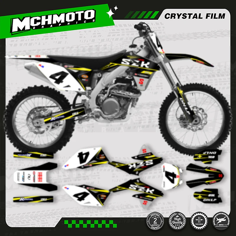 

MCHMFG для SUZUKI RMZ450 2008 2009 2010 2011 2012-2017 мотоциклетная графика фоновая наклейка комплект наклеек