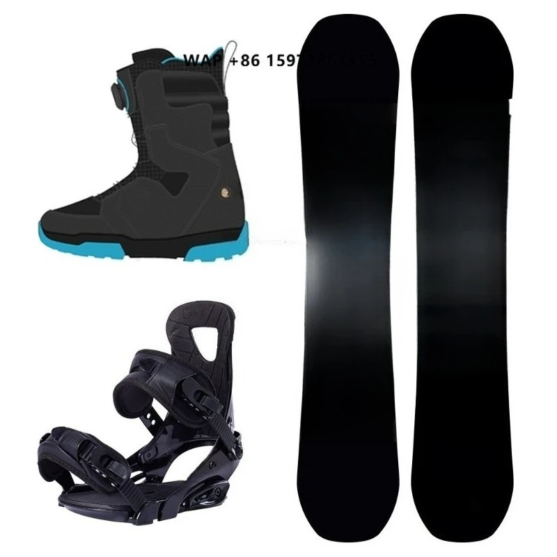 Full Set Snowboard with Bindings and Snow Boots for All Mountain Snowboard Skiing