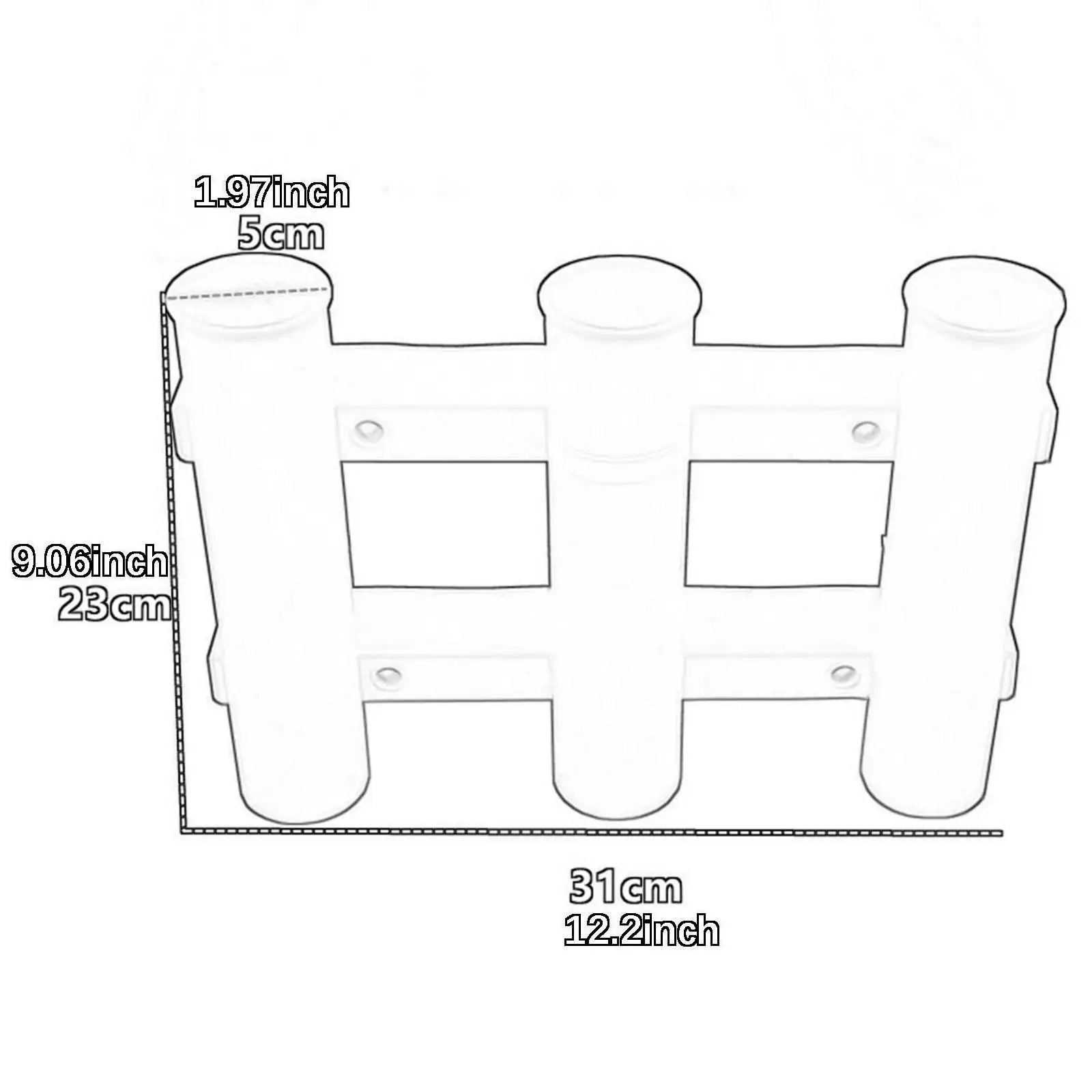 حامل قضيب الصيد عمودي مع 4 مسامير قوس أنبوب 3 قضيب رف الصيد قضيب دعم لدراجة كاياك عائم يخت مركبة بحرية #6