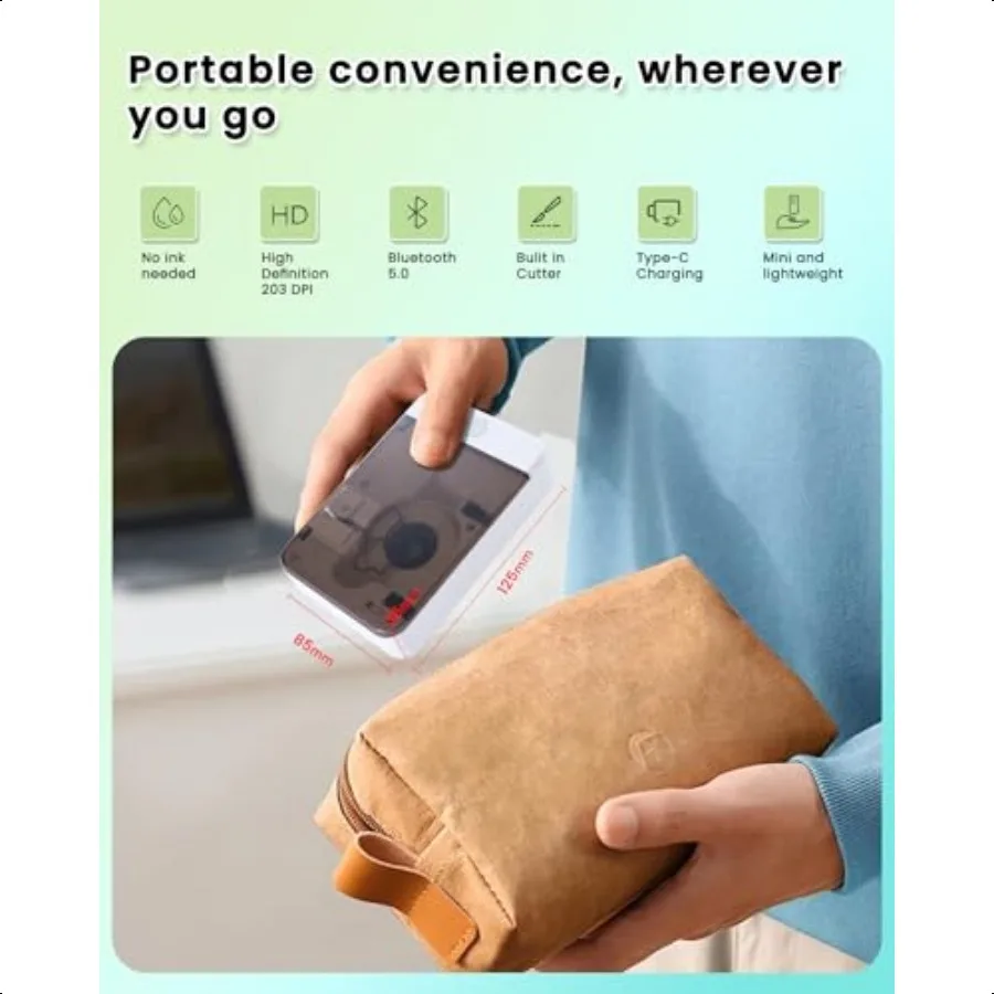 Etichettatrice Bluetooth hine con nastro HP6C Etichettatrice portatile per articoli scolastici Mini stampante per etichette per piccoli etichettatrici aziendali Mul