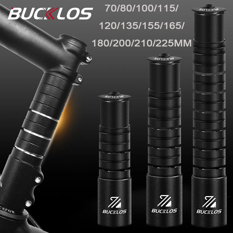 BUCKLOS Fahrrad Vorbau Rise Up Aluminium Legierung Fahrrad Lenker Heighten Road Mountain Vorbau Höhe Adapter 70/80/100/120/180/210mm