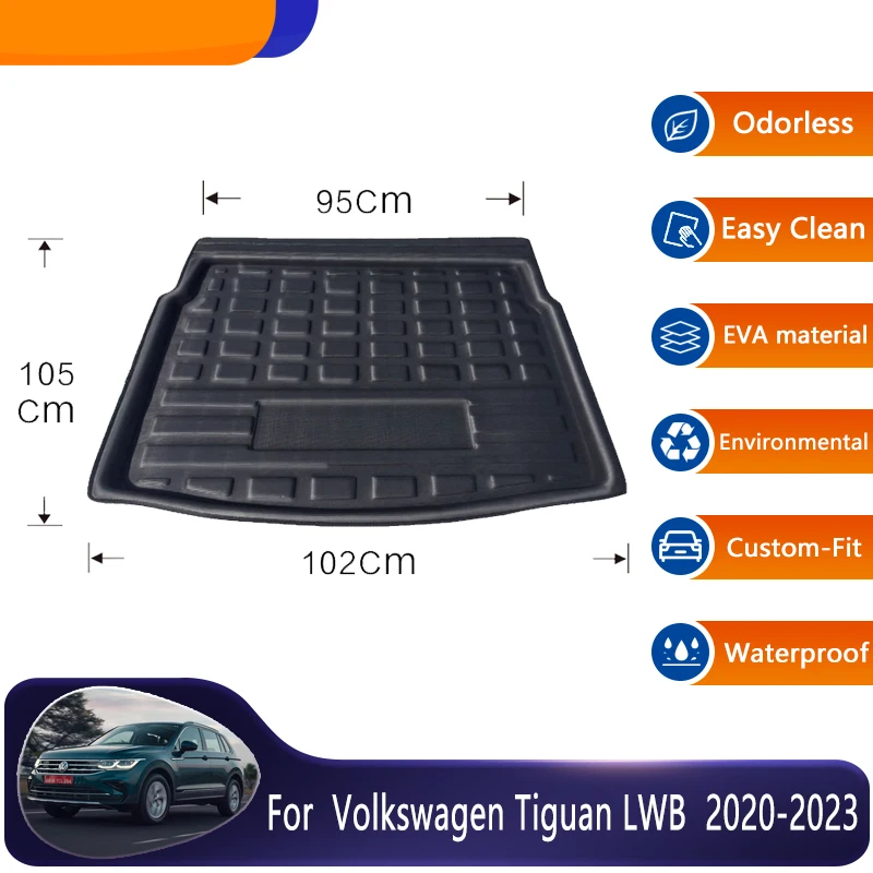 

Car Trunk Pad For Volkswagen VW Tiguan L LWB MK2 2020 2021 2022 2023 Storage Pads Trunk Mats Floor Auto Accessories EVA Material