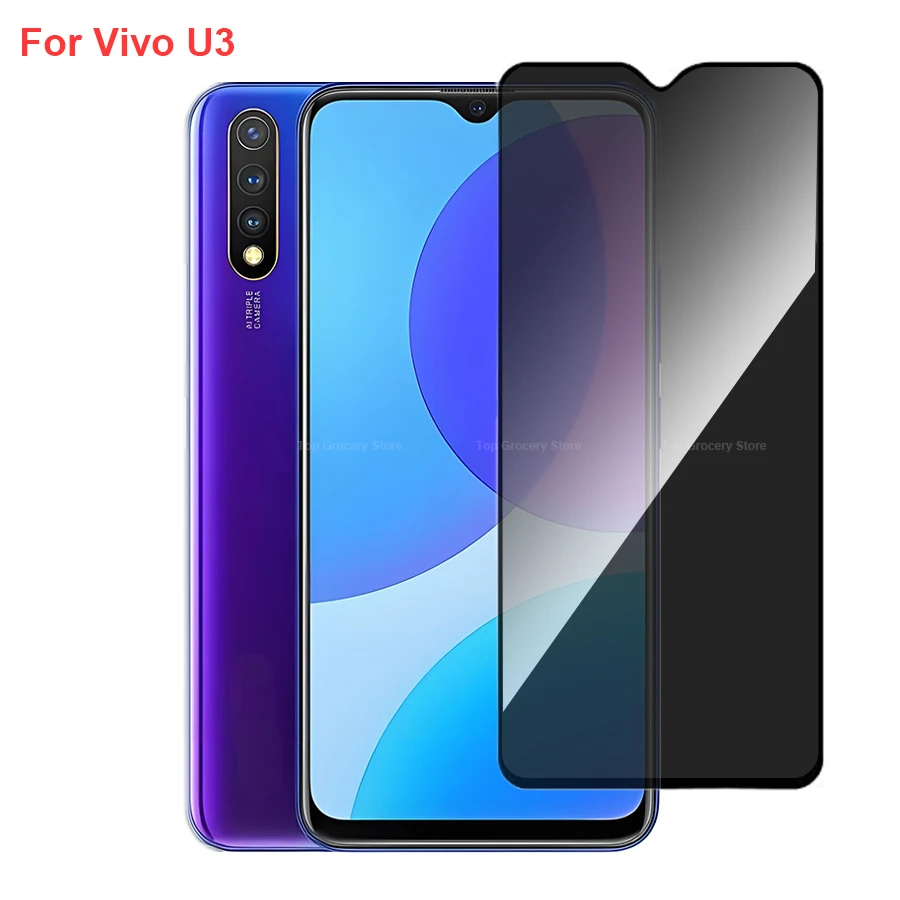 

For Vivo U3 Anti Spy Privacy Tempered Glass Screen Protector Compatible For Vivo U3 Full Cover Screen Phone Film