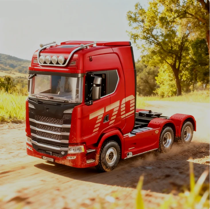 

HUINA 1501 770S Alloy RC Tractor 19CH Remote Control Engineering Trailer Truck 1/18 Scale with Light And Sound Perfect Xmas Gift