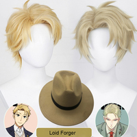 Loid Forger Cosplay Wig Spy Family Cosplay Wig 30cm Yellow or Linen Heat Resistant Synthetic Hair Anime Cosplay Wigs + Wig Cap