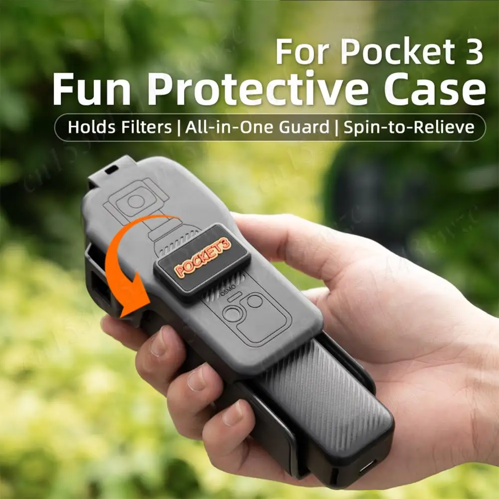 

For DJI OSMO POCKET 3 Protective Cover Anti-fall Protective Lid Quick Release Rotatable Lens Cover Handheld Gimbal Accessories