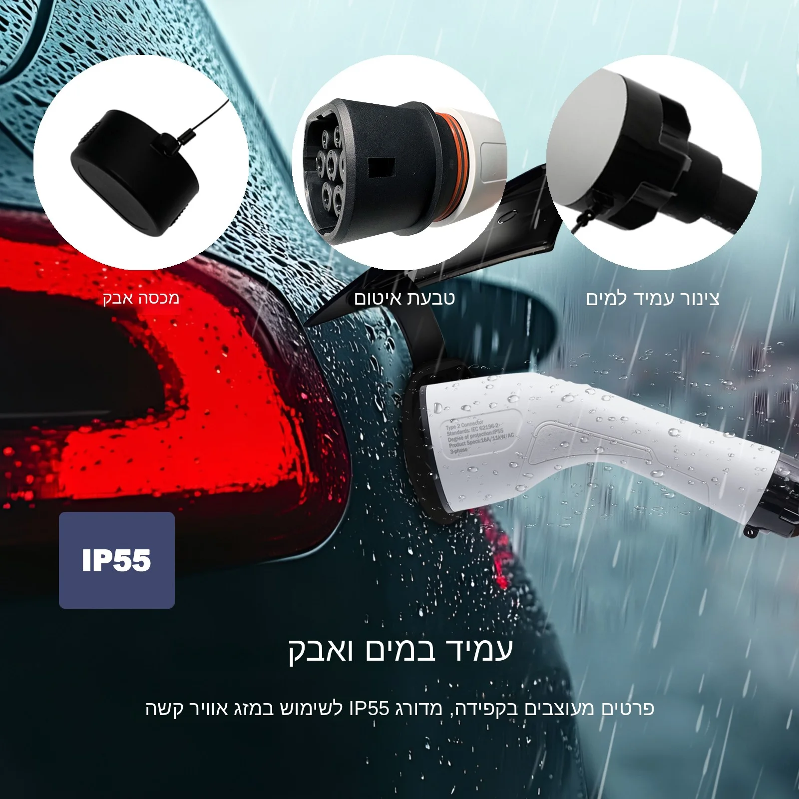 كابل شحن FITMPH EV 32A 5metre 22000W نوع 2 ذكر إلى أنثى لمحطة شحن عامة EVSE PHEV والتيار المتردد شحن تيار متردد سريع