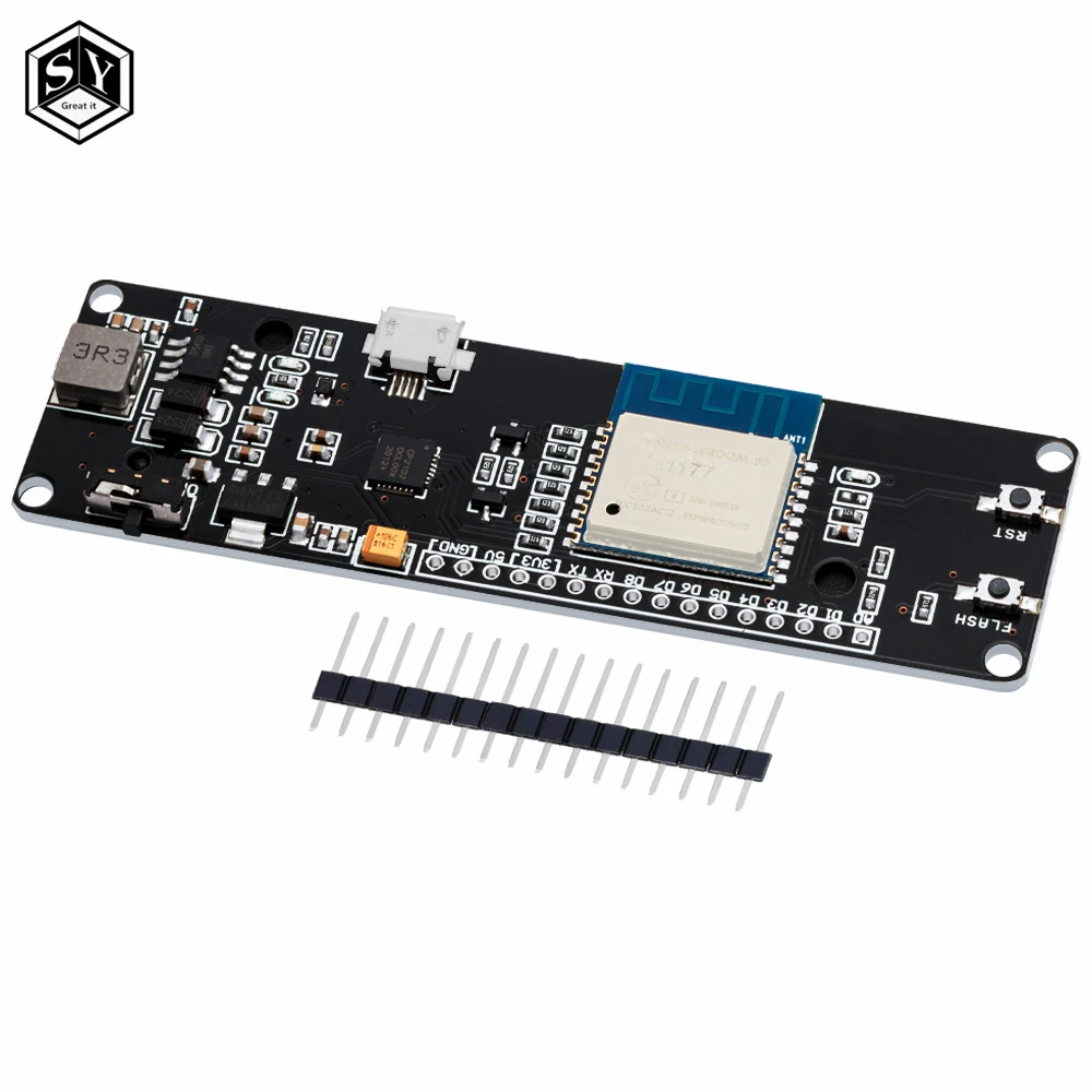 WeMos D1 ESP-Wroom-02 ESP8266 Nodemcu WiFi Module مع شحن بطارية 18650