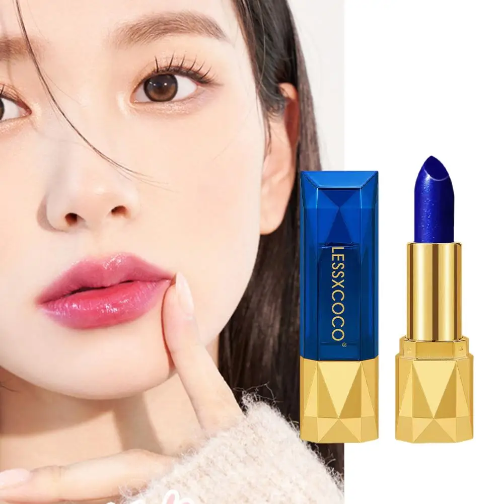 Blue Rose Color-changing Lip Magic Temperature Changing Lip Moisturizing Gloss Long And Stain Blue Colors Pink Into Changed M4l2